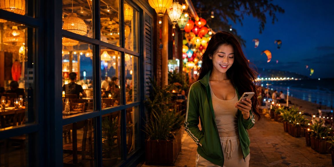 Người dùng trải nghiệm ứng dụng casino mobile sq178 tại Mũi Né bên tách cà phê
