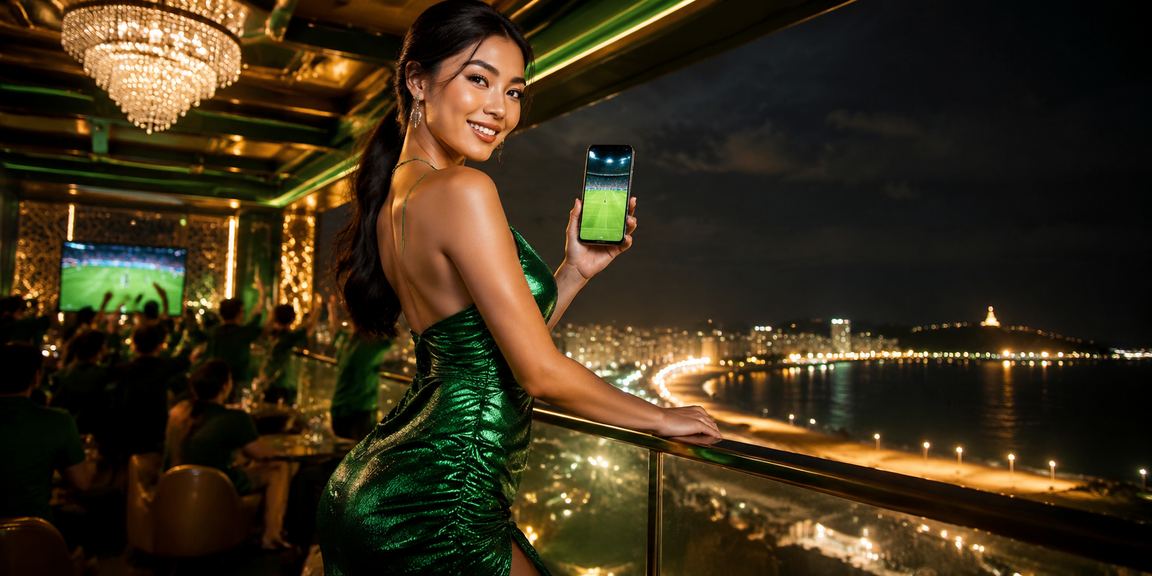 Người dùng tại Vũng Tàu theo dõi kèo cá cược thể thao trên điện thoại di động gần bãi biển